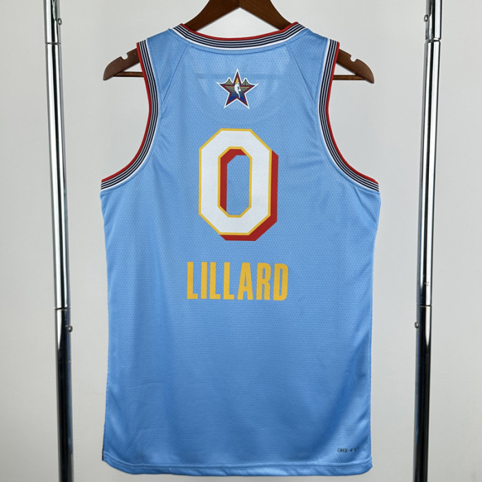25-26 ALL-STAR LILLARD #0 Light blue Top Quality Hot Pressing NBA Jersey