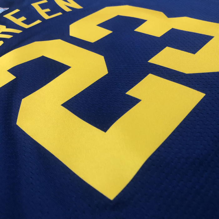 22-23 WARRIORS GREEN #23 Royal blue Top Quality Hot Pressing NBA Jersey (Trapeze Edition)