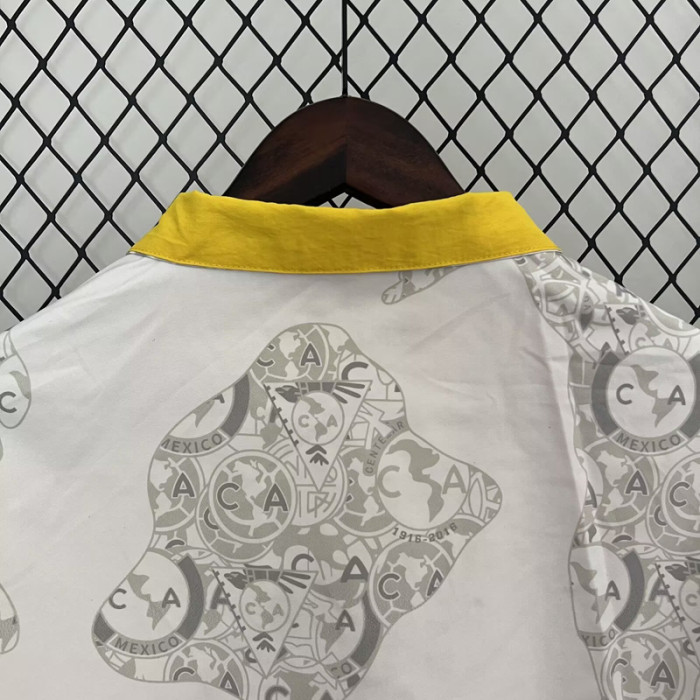 24-25 Club America Yellow & khaki Double Sided Windbreaker (双面风衣)