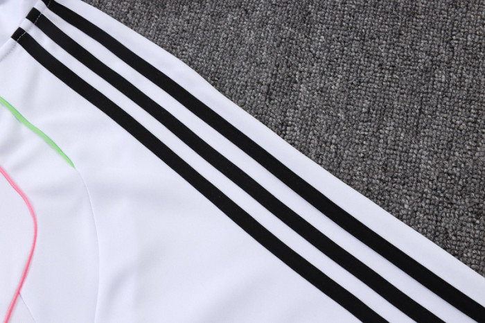 2025-26 JUV White Kids Half Pull Tracksuit #E2599(童)(半拉链)