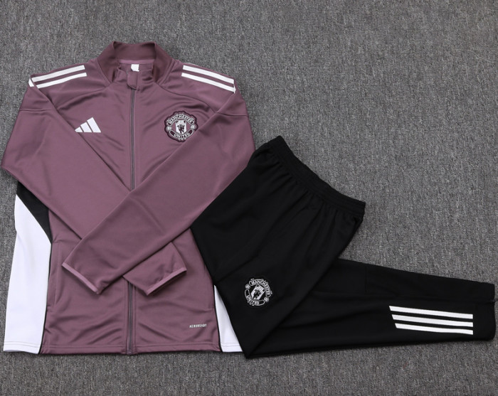 2025-26 Man Utd Grey purple Kids Jacket Tracksuit#E2581(童装)