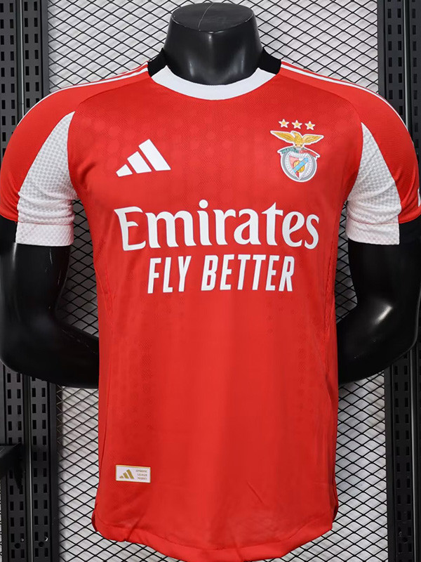 2025-26 Benfca Home Player Version Soccer Jersey (黑白圆领)