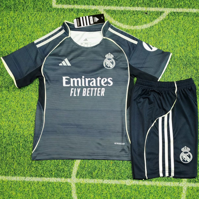 25-26 RMA Away Kids Soccer Jersey