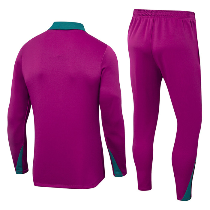 24-25 PSG Rose red Half Pull Tracksuit (半拉链)