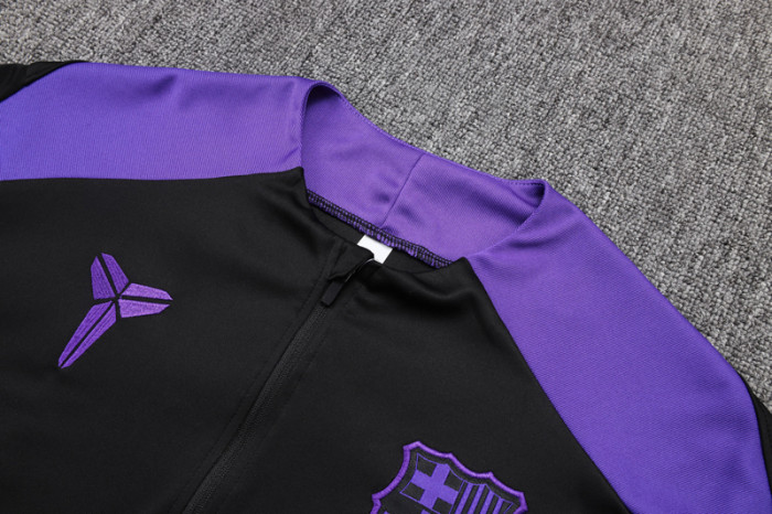 25-26 BAR Black Half Pull Tracksuit #B2558(半拉链)