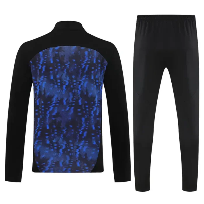 2025-26 Marseille Blue black Half Pull Tracksuit (半拉链）