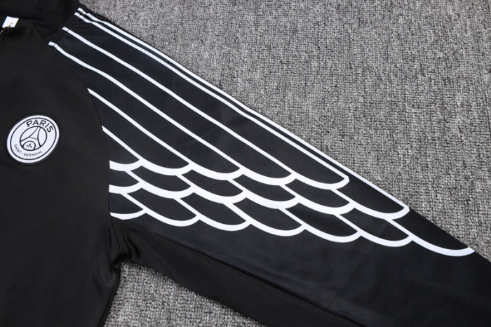 25-26 PSG Jordan Black Kids Half Pull Tracksuit #E25132(童装)(半拉链)