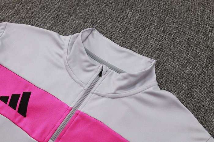 2025 AD Grey Light gray Pull Tracksuit #07(半拉链)