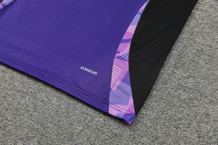 24-25 Germany Purple Black Tank top and shorts suit