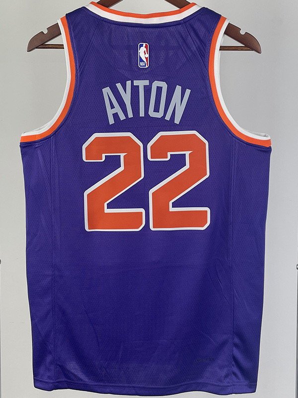 22-23 SUNS AYTON #22 Purple Top Quality Hot Pressing NBA Jersey