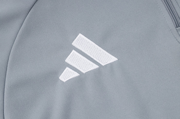 2025 AD Grey Half Pull Tracksuit (半拉链)