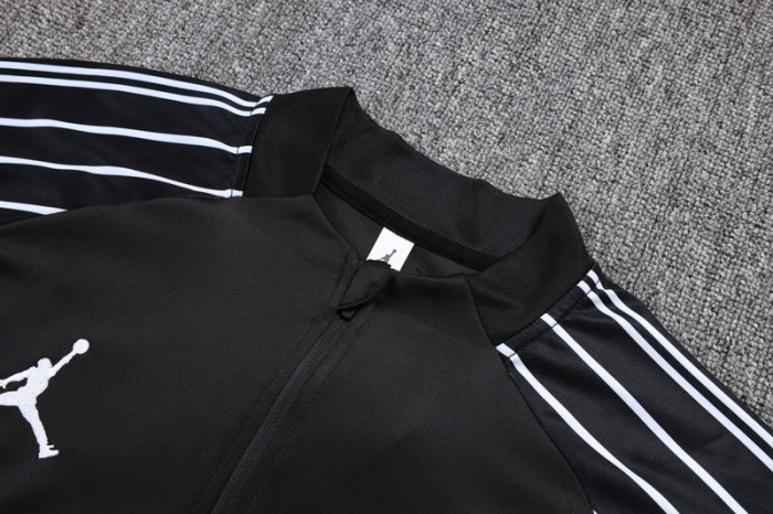 25-26 PSG Jordan Black Kids Half Pull Tracksuit #E25132(童装)(半拉链)