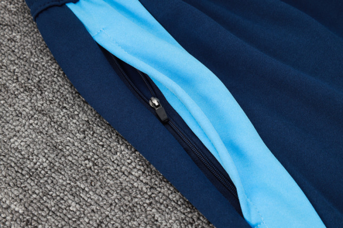 24-25 ARS Royal blue Hoodie Half Pull Tracksuit #F607半拉连帽