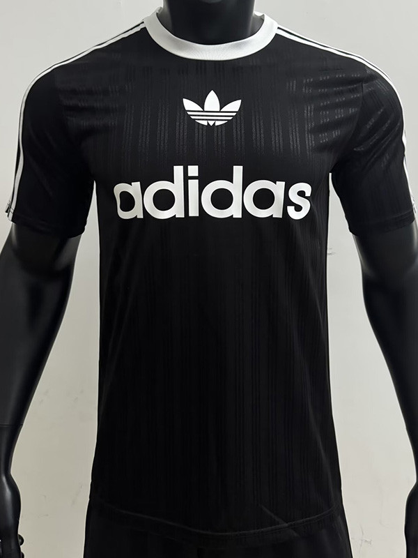 2025 AD Casual Black Player Version Training shirts *三叶草