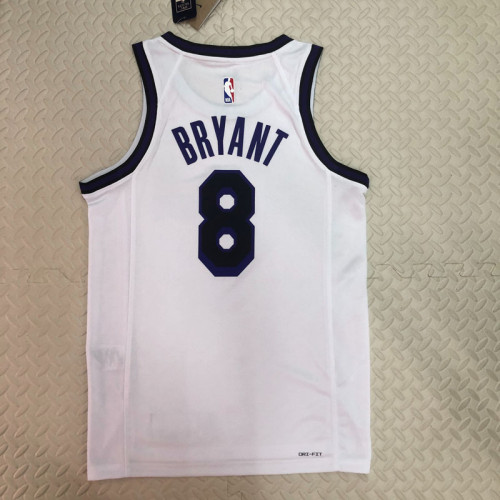22-23 LAKERS BRYANT #8 White City Edition Top Quality Hot Pressing NBA Jersey
