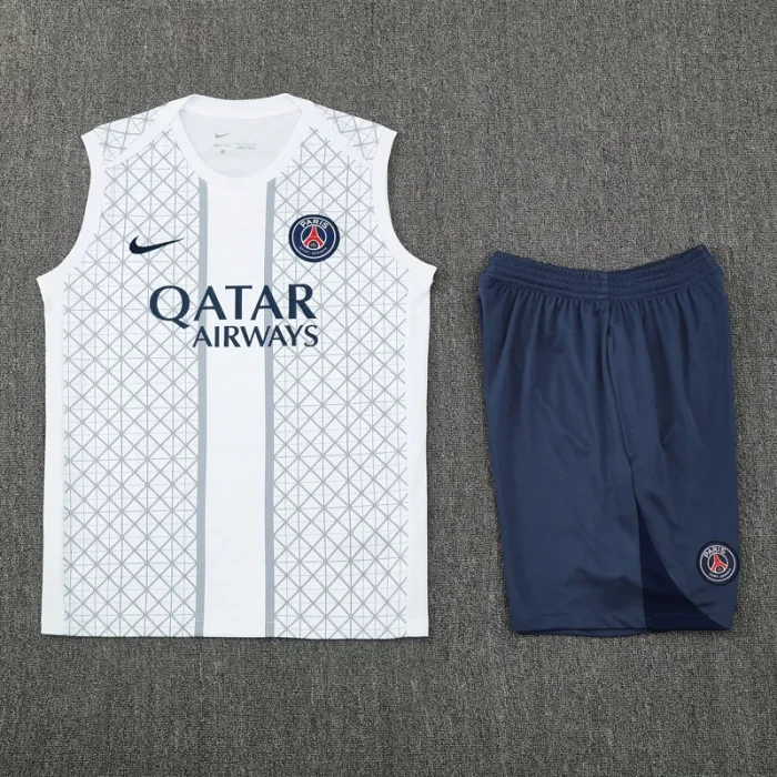 25-26 PSG White Tank top and shorts suit