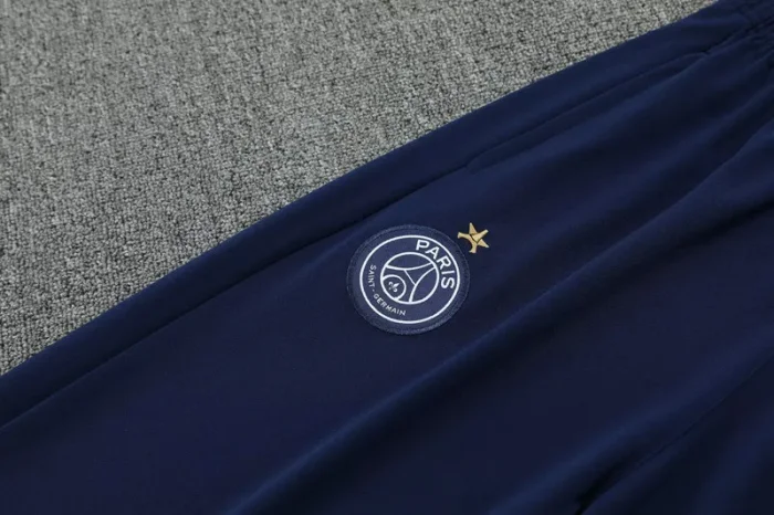 2025-26 PSG Fancy blue Half Pull Tracksuit (半拉链)