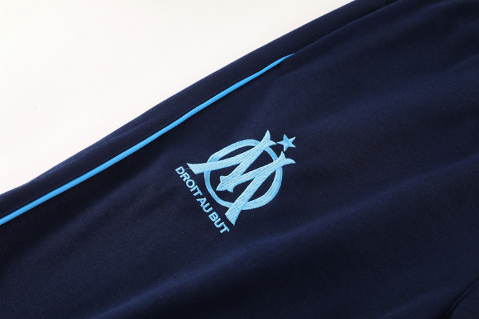 24-25 Marseille Royal blue Hoodie Jacket Tracksuit #01