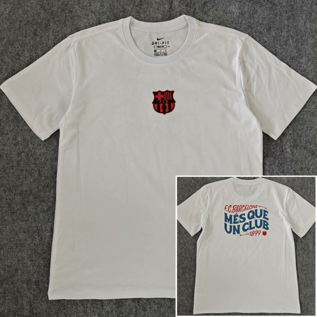 25-26 BAR White High Quality Casual T-shirt #圆领红标