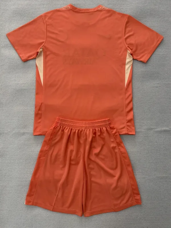 2025-26 PSG Orange GoalKeeper Kids Soccer Jersey