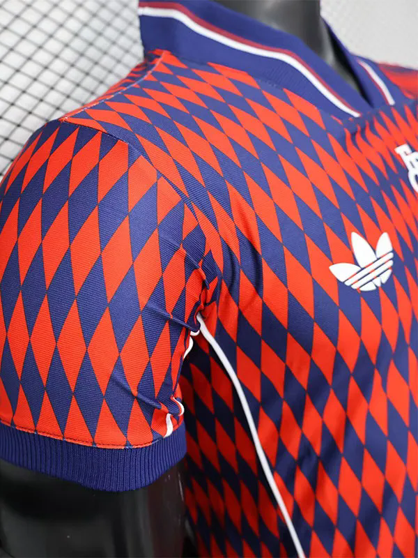 2025-26 Bayern Red Blue Casual Edition Player Version Soccer Jersey