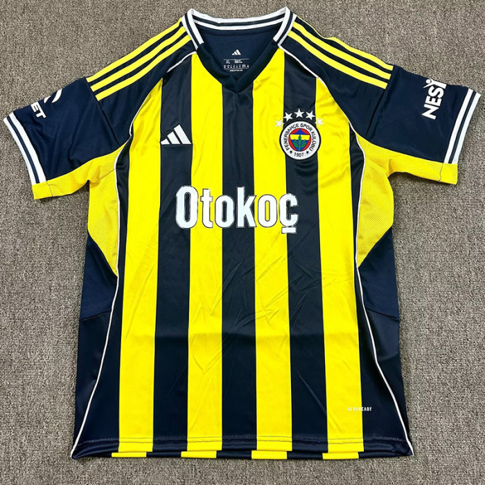 2025-26 Fenerbahce Home Fans Soccer Jersey (全广告)