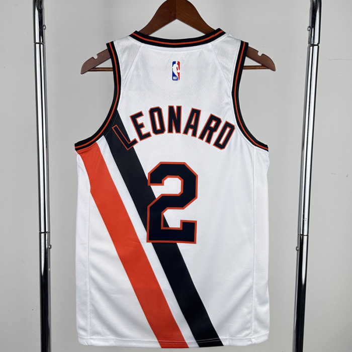 2019-20 Clippers LEONARD #2 White City Edition Top Quality Hot Pressing NBA Jersey