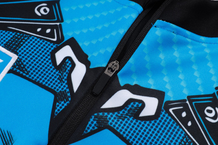 25-26 Napoli Blue Kids Half Pull Tracksuit #E25152(童装)(半拉链)