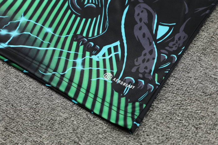 24-25 RMA Black green Tank top and shorts suit *豹黑绿