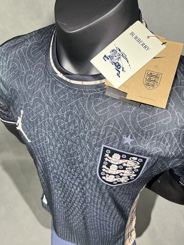 24-25 England Black Grey Special Edition Player Version Soccer Jersey