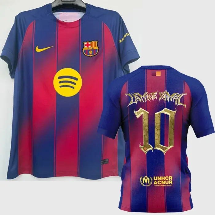 25-26 BAR Home Lamine Yamal #10 Kopa Trophy Fans Soccer Jersey