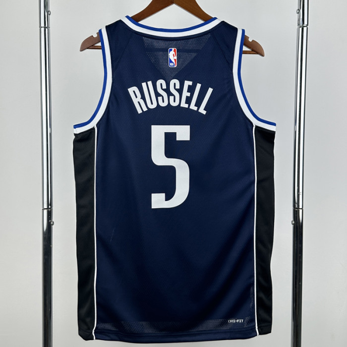2022-23 Dallas Mavericks RUSSELL #5 Royal blue TopQuality Hot Pressing NBA Jersey (Trapeze Edition)飞人版
