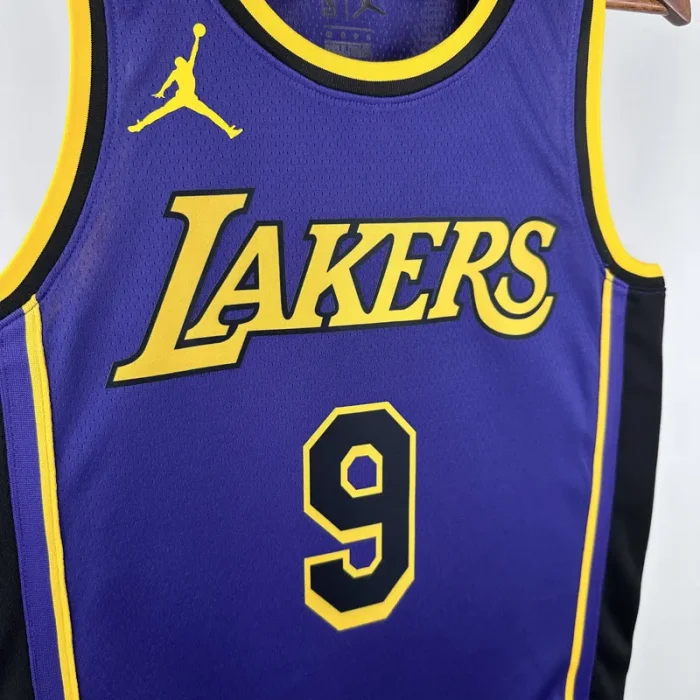 2022-23 LAKERS JAMES JR. #9 Purple Top Quality Hot Pressing NBA Jersey (Trapeze Edition) 飞人版