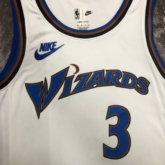 22-23 Wizards BEAL #3 White Top Quality Hot Pressing NBA Jersey (Retro Logo)