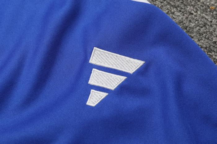 2024 AD Blue Kids Half Pull Tracksuit (童装)(半拉链)