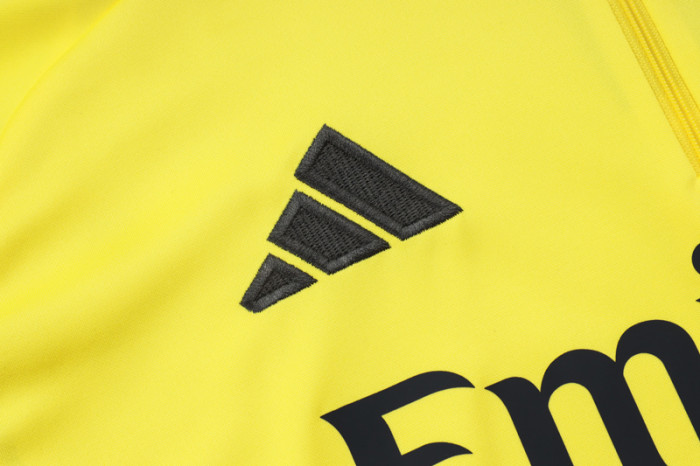 2025-26 RMA Yellow Kids Half Pull Tracksuit #E25114(童装)(半拉链)