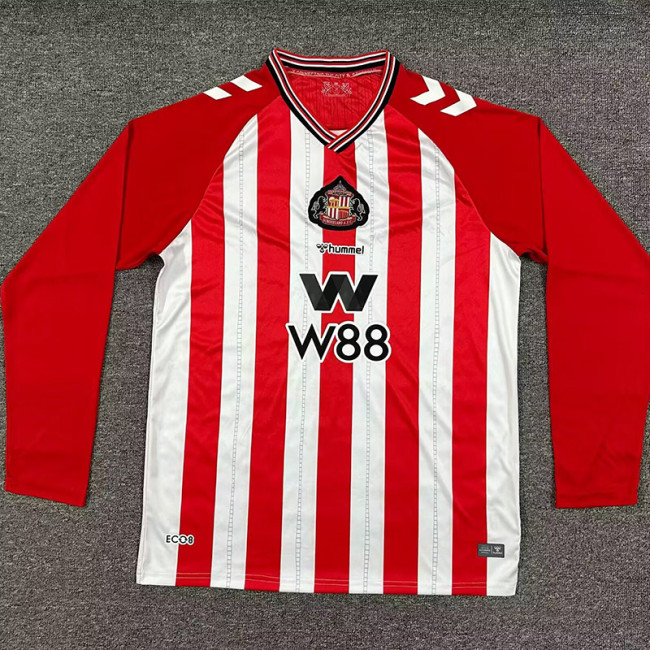 2025-26 Sunderland Home Long Sleeve Soccer Jersey (长袖）