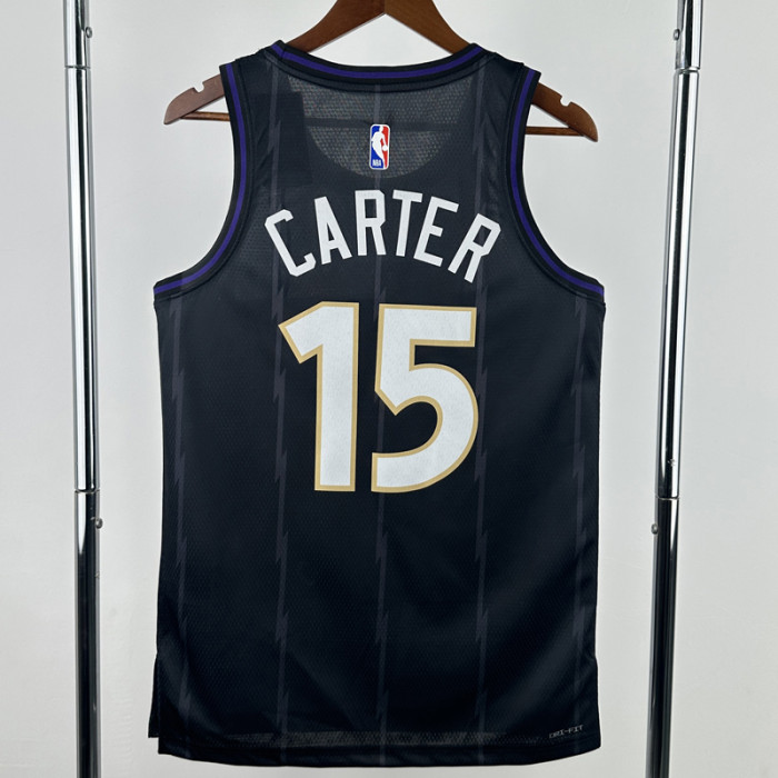 24-25 Raptors CARTER #15 Black City Edition Top Quality Hot Pressing NBA Jersey