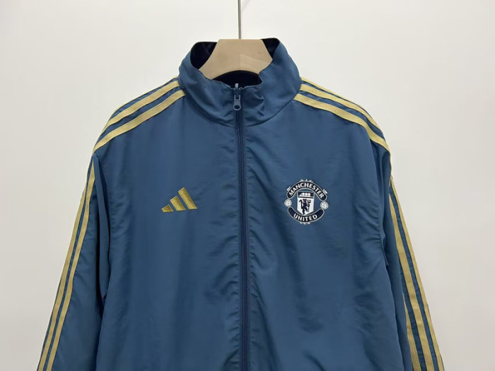 24-25 Man Utd Blue & Black Double Sided Windbreaker (双面风衣)