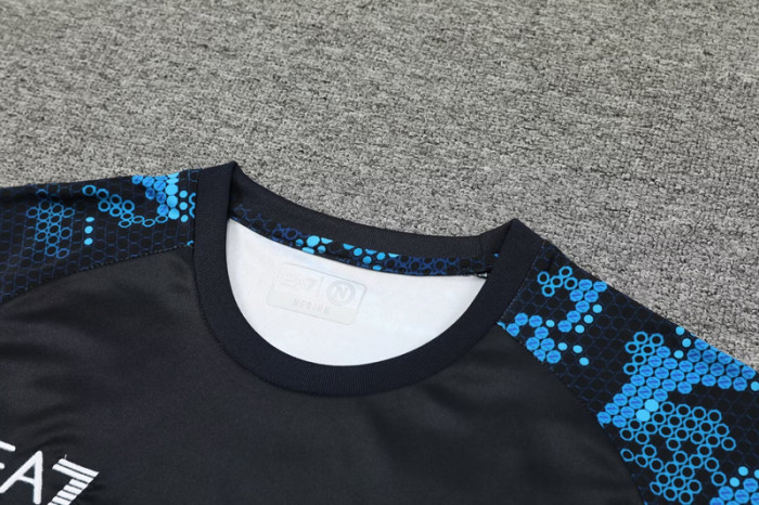 24-25 Napoli Black Blue Training Short Suit