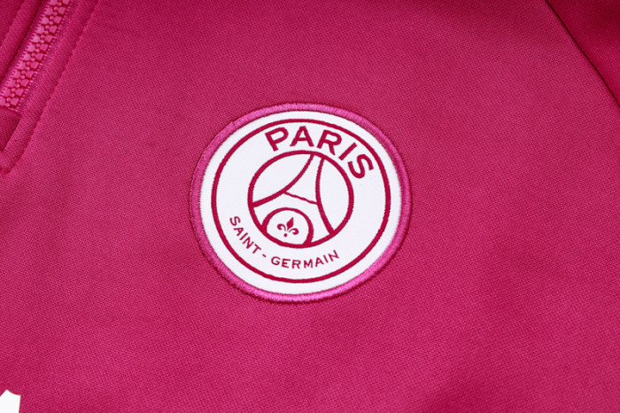 24-25 PSG Jujube red Hoodie Half Pull Tracksuit #F598半拉连帽