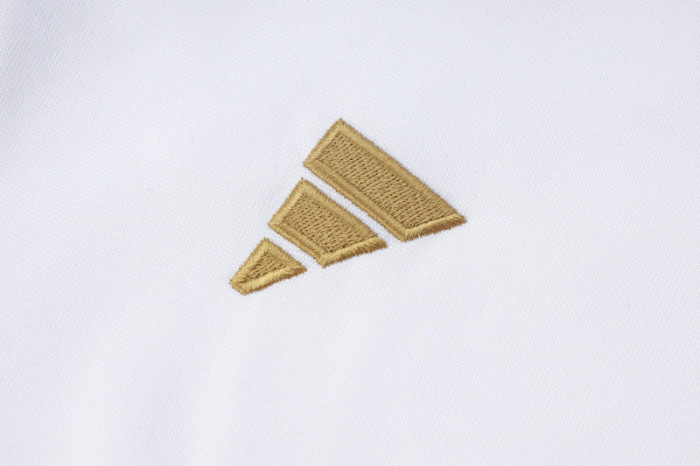 24-25 Italy White Hoodie Half Pull Tracksuit #F596半拉连帽