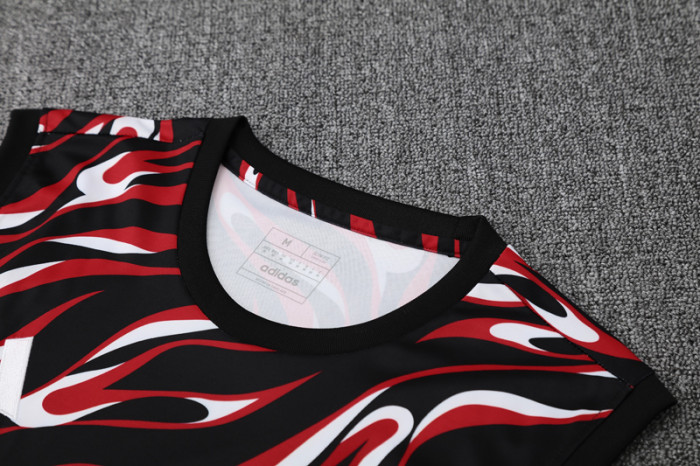 25-26 Man Utd Black red Tank top and shorts suit