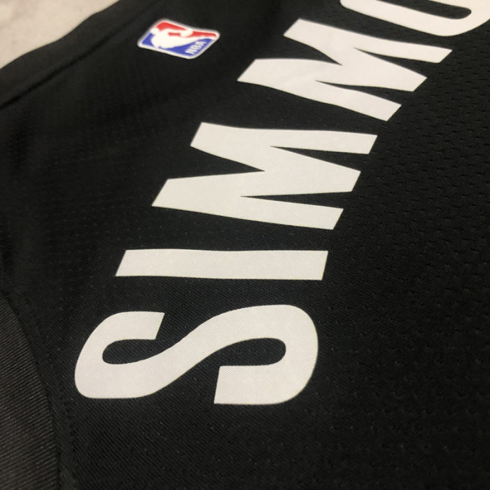 22-23 NETS SIMMONS #10 Black Top Quality Hot Pressing NBA Jersey (Trapeze Edition)