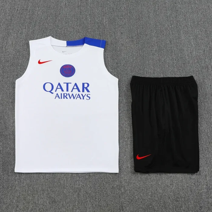 2025-26 PSG White Tank top and shorts suit