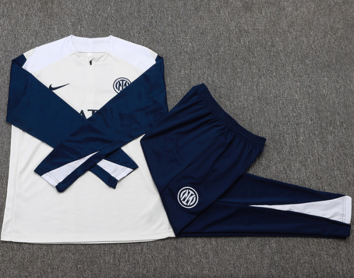 2025-26 INT White Kids Half Pull Tracksuit #E25108(童)(半拉链)