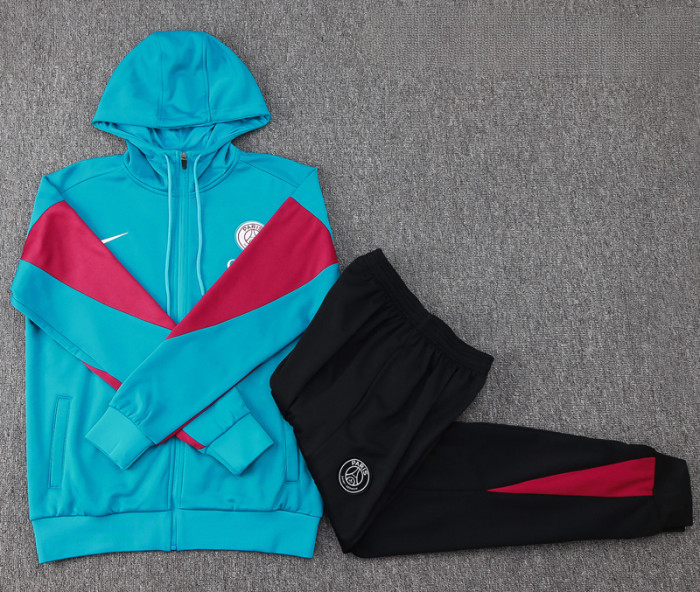 24-25 PSG Lake blue Hoodie Jacket Tracksuit #F568