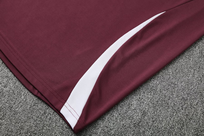 25-26 Bayern Brown Red Polo Tracksuit
