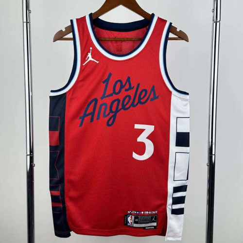 2024-25 Clippers PAUL #3 Red Top Quality Hot PressingNBA Jersey (Trapeze Edition) 飞人版