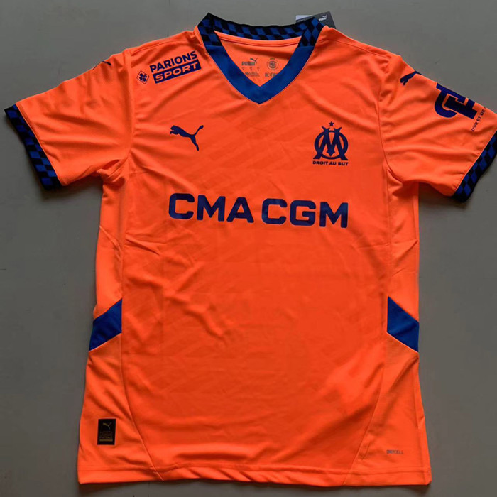 24-25 Marseille Third Fans Soccer Jersey (Print all Sponsor)